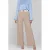 Accentil wide leg high waist casual broek zand