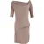 Vivienne Westwood midi-jurk met asymmetrische halslijn in bruine viscose