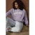 Trendyol Curve Dames Paars Slogan Lang Oversized Grote maten Sweatshirts