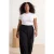 Trendyol Curve Dames Ecru Effen Kort Getailleerd Grote maten Blouses