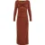 Faina Jurk Dames bruin