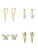 Hey Happiness Oorbellen ‘Pearl Quartet’  goud