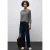 Street One Dames Shirt met geribde structuur in Bruin