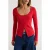 TRENDYOLMİLLA Dames Rood Effen Lang, Getailleerd Blouses