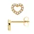 Diamond Earrings Hearts 0080 Cts Yellow Gold