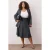 Trendyol Curve Dames Grijs Gestreept Midi Uitlopend rok Grote maten Rokken