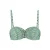 Cyell voorgevormde strapless bandeau bikinitop Groovy Graphic groen/ivoor/goud