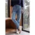 Jeans met Mid Waist-taille en wijd uitlopende pijpen in casual pasvorm