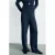 Mango high waist casual broek donkerblauw