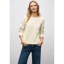 Street One Dames Shirt met boothals in Beige