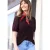 Street One Studio Dames Shirt met ronde hals en kanten mouwen in Paars