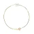 Armband Gekweekte Pearl Zoetwater 8-9mm Wit Geel gouden ketting Venetiaanse