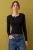 TRENDYOLMİLLA Dames Zwart Effen Lang Getailleerd Blouses