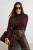 Trendyol Curve Dames Bruin Effen Lang Getailleerd Grote maten Blouses