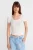 Smalle Pasvorm Ribbels Textuur Blouse