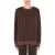 Moschino Allover Logo Wool Pullover Brown