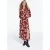 The Kooples Robe Longue Wild Blossom Red / Yellow