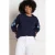 LOLALIZA gebloemde sweater blauw