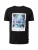 QS Shirt  blauw / lila / zwart / wit