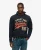 Superdry Mannen Athletic Sweatshirt met Relaxte Pasvorm Blauw