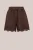 WE Fashion – Dames relaxed fit short met broderie anglaise – Relaxed Fit – Donkerbruin – Katoen –