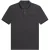 Fred Perry zwart grijs poloshirt met dubbele getipte kraag