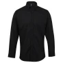 Premier Heren Signature Oxford overhemd met lange mouwen (Zwart)