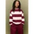 Mango Kids gestreepte sweater – donkerrood/wit