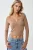 Slim Fit Kanten Details Lange Mouwen Top