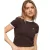 T-shirt court à bords contrastants coton biologique logique femme Superdry