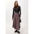 Geruite Hoge Taille Plissé Midi Rok