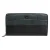 Zwarte Blauwe Exotische Leren Heren Continental Clutch Portemonnee