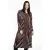 YOEK jurk met all over print donkerrood/zwart