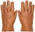 Dames Tan leren thermische handschoenen