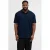 JACK & JONES PLUS SIZE regular polo met ingebreid patroon donkerblauw