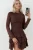 Rimpelige Crew Neck Mini Jurk
