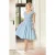 Topvintage exclusive ~ The Aurelia swing jurk in luchtblauw