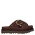 Warmbat Australia suède slippers met plateauzool bruin