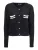 Influencer Gebreid vest ‘Fluffly’  zwart / wit