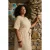 Trendyol Curve Dames Beige Bloemen Kort / Mini Kort Casual A-lijn Grote maten Jurk