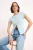 TRENDYOLMİLLA Dames Donkerblauw Effen Kort Getailleerd Blouses
