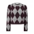 Dons de pull douillet à motif argyle et épaules marquées voor dames COMMA