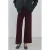 Mango denim wide leg high waist broek donkerrood