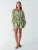 BWLDR Jurk ‘BRIA MINI DRESS’  olijfgroen / wit