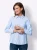 heine Blouse  hemelsblauw / wit