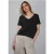 Street One Dames Basic shirt met V-hals in Zwart