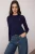 TRENDYOLMİLLA Dames Donkerblauw Kabelgebreid Lang Getailleerd Vesten