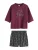 Next Korte pyjama  kastanjebruin / antraciet / wit