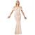 Maxi asymmetrische jurk met knoop op een schouder vrouw Goddiva