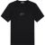 Malelions Men Striped Signature T-Shirt | Black/Blue Slate